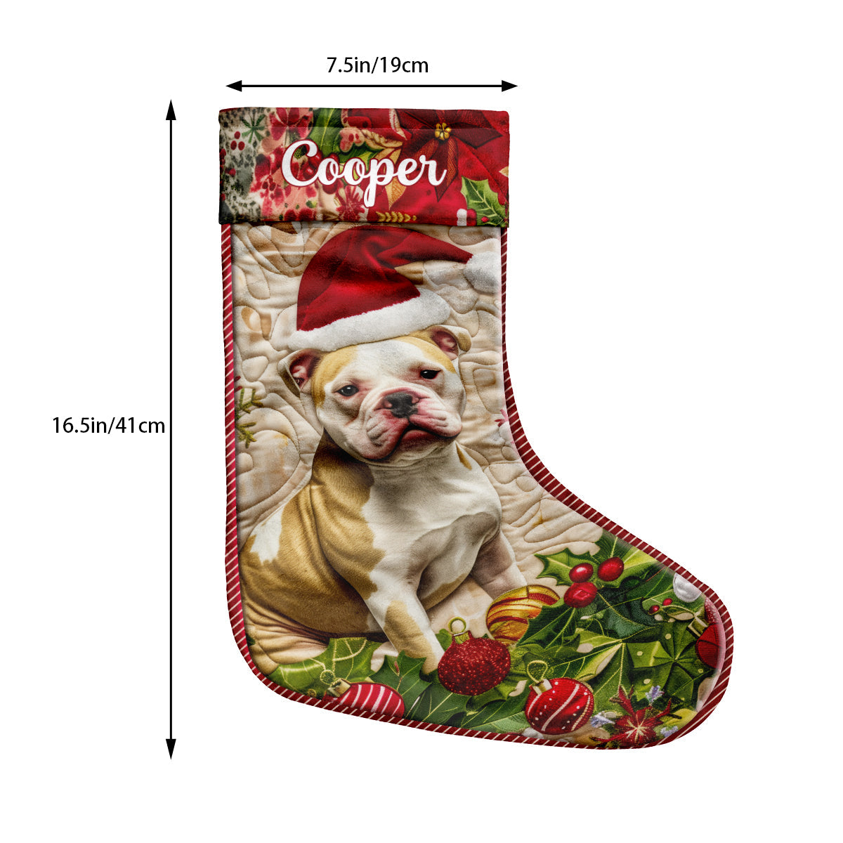 Merry Christmas - Personalized Dog Christmas Stockings