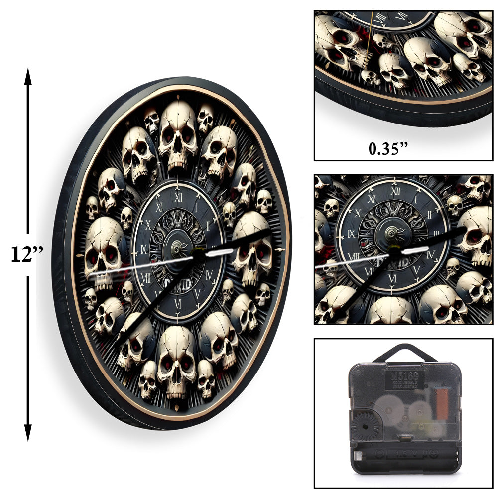 Skull Clock - Personalized Skull Wall Clock