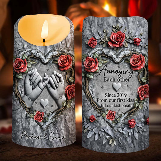 Till Deadth Do Us Part - Personalized Couple Flameless Candle