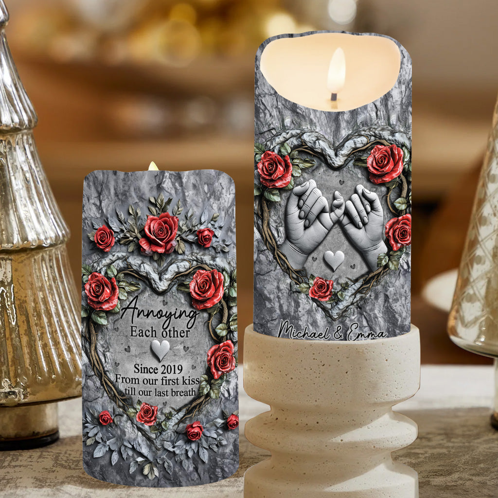 Till Deadth Do Us Part - Personalized Couple Flameless Candle