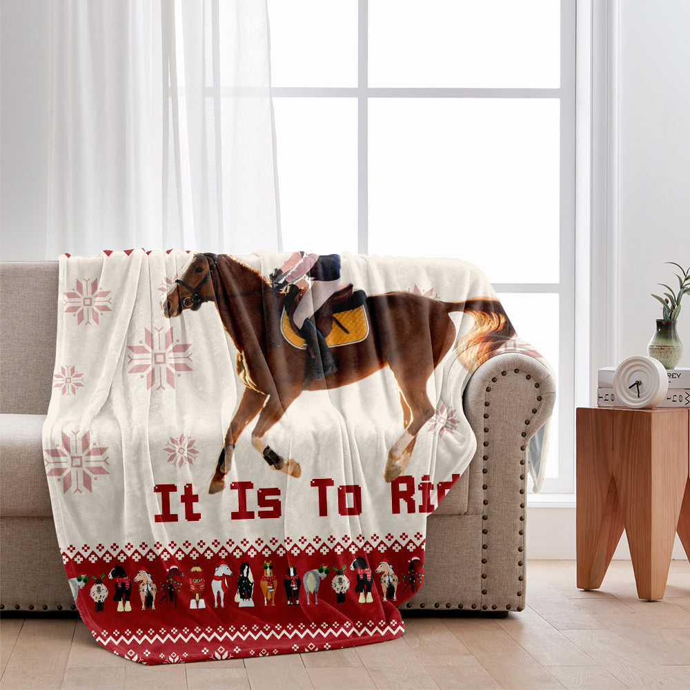 Oh What Fun It Is To Ride - Personalized Horse Blanket