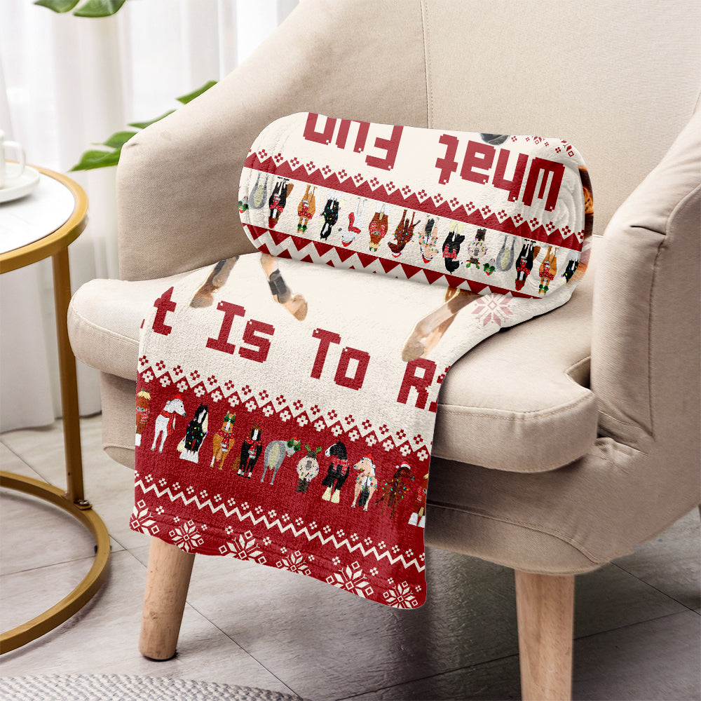 Oh What Fun It Is To Ride - Personalized Horse Blanket