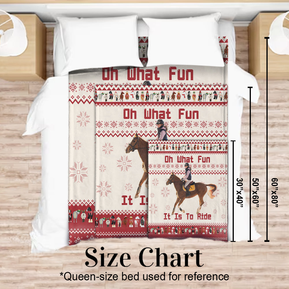 Oh What Fun It Is To Ride - Personalized Horse Blanket
