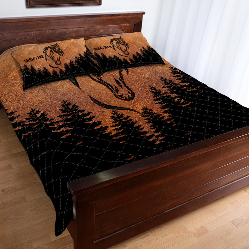 Ensemble de courtepointe personnalisé « Amour des chevaux »