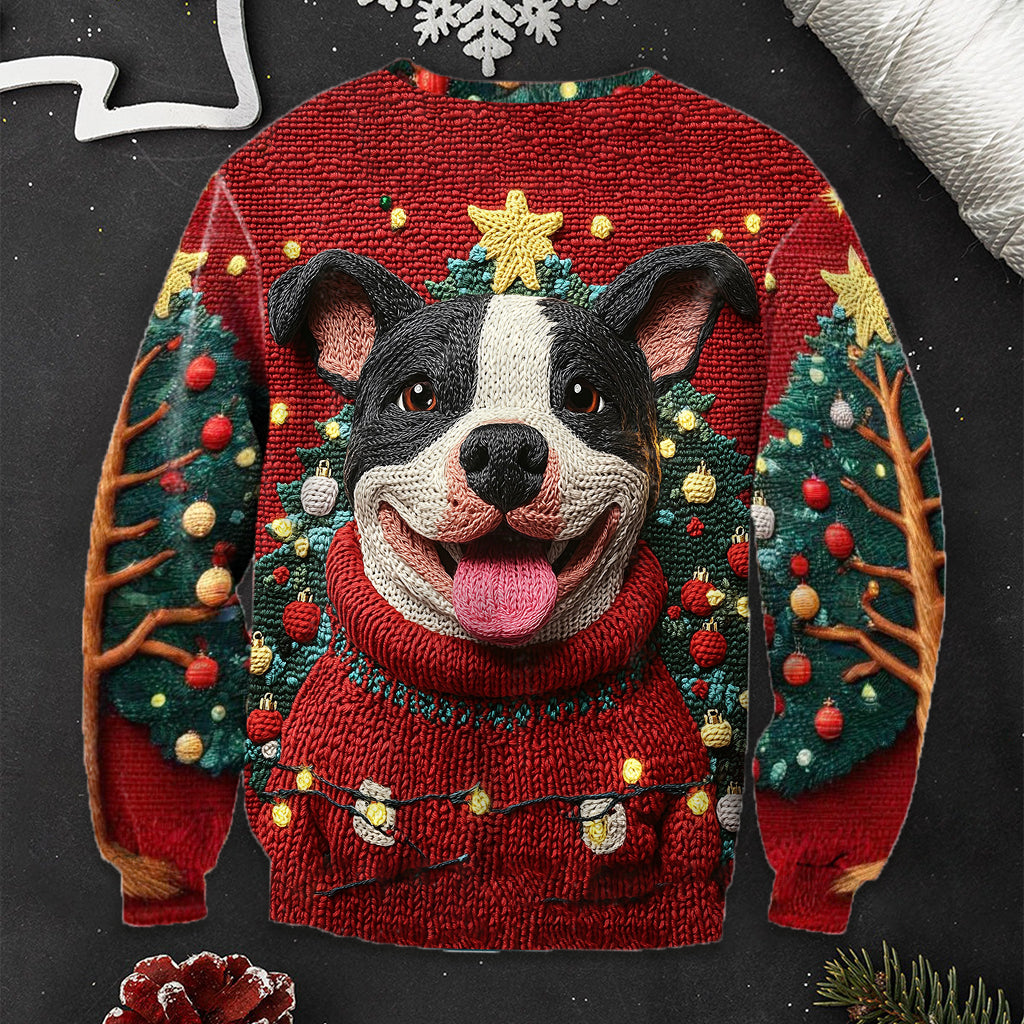 Funny Pitbull Christmas - Personalized Dog Ugly Sweater