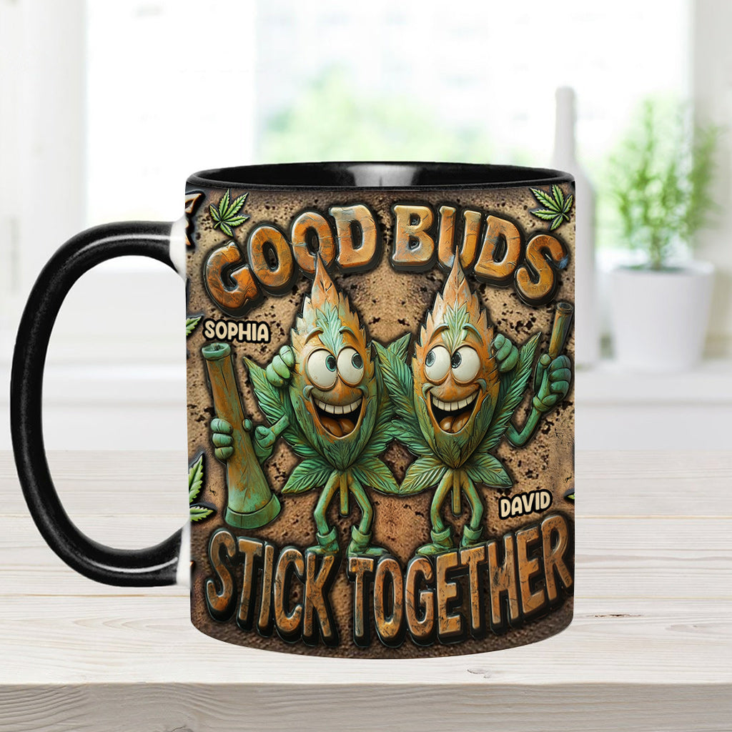 Good Buds Stick Together - Personalized Weed Accent Mug