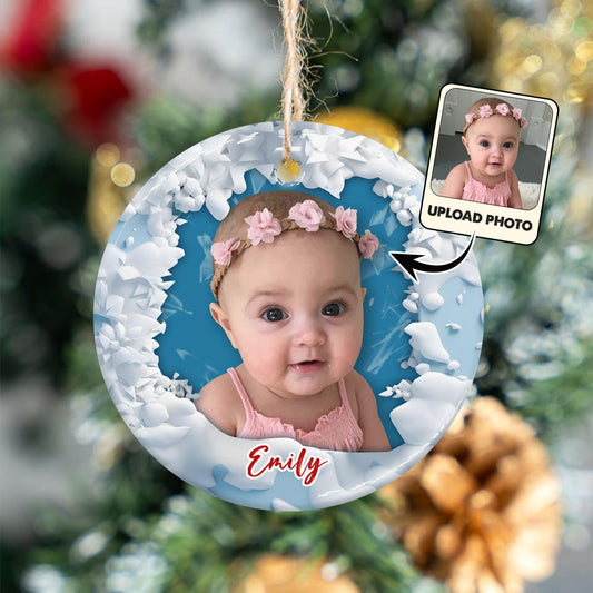 My Kids - Personalized Kid Ceramic Circle Ornament