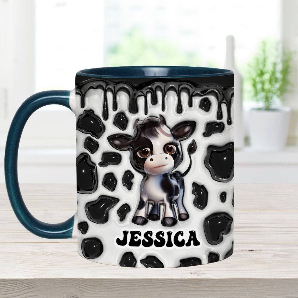 Moody Baby Cow - Personalized Cow Accent Mug