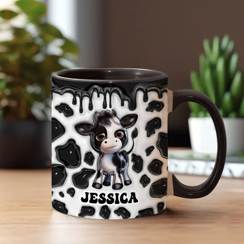 Moody Baby Cow - Personalized Cow Accent Mug