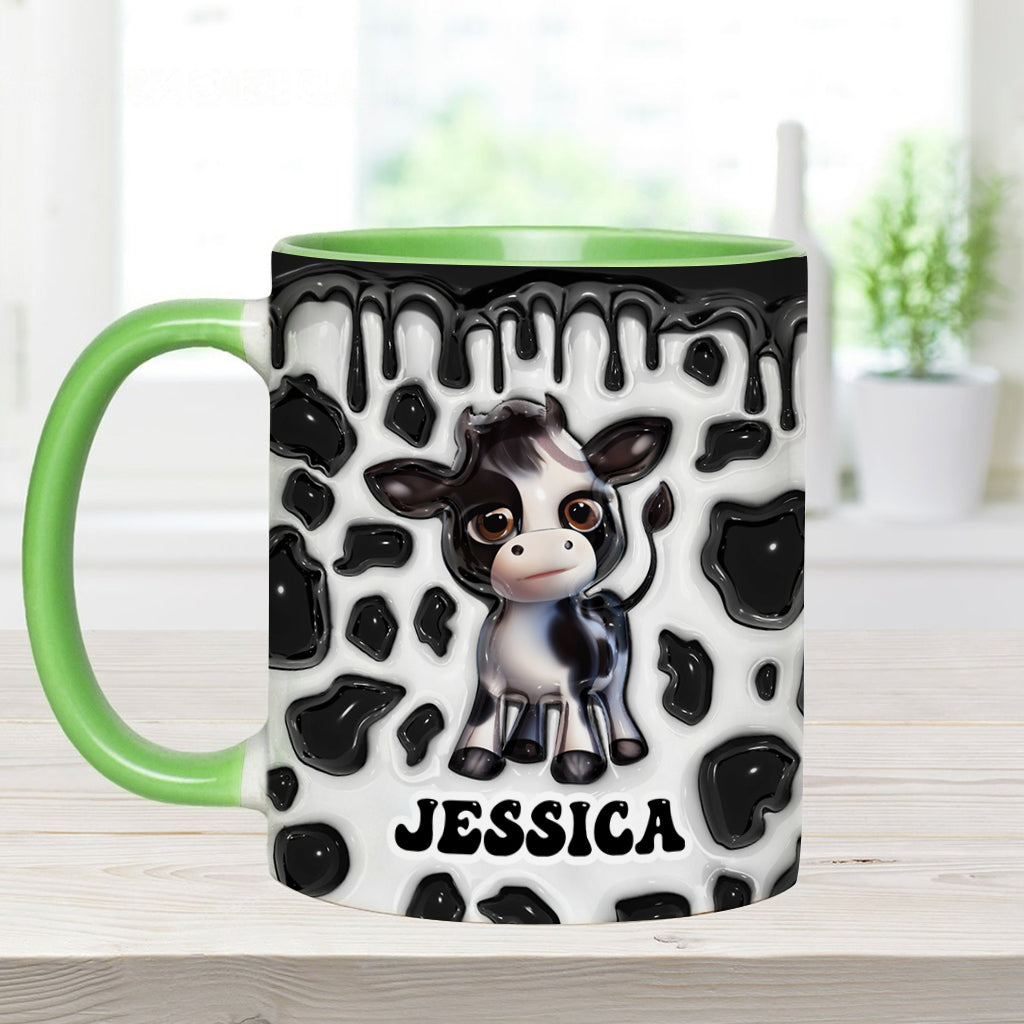 Moody Baby Cow - Personalized Cow Accent Mug