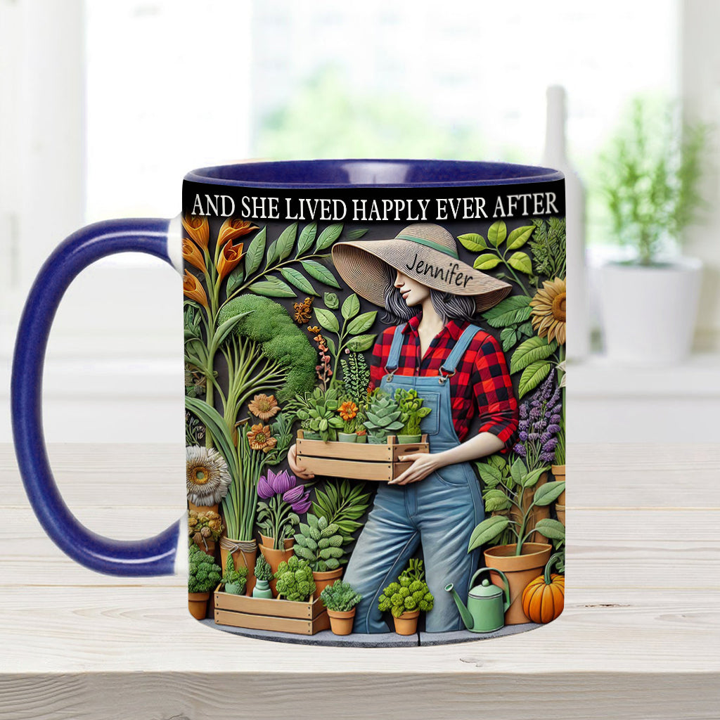 Et ils vécurent heureux pour toujours - Mug personnalisé sur le thème du jardinage