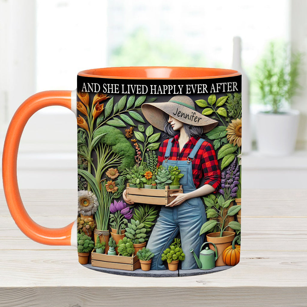 Et ils vécurent heureux pour toujours - Mug personnalisé sur le thème du jardinage