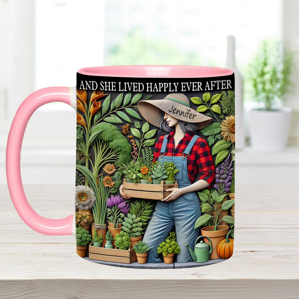 Et ils vécurent heureux pour toujours - Mug personnalisé sur le thème du jardinage