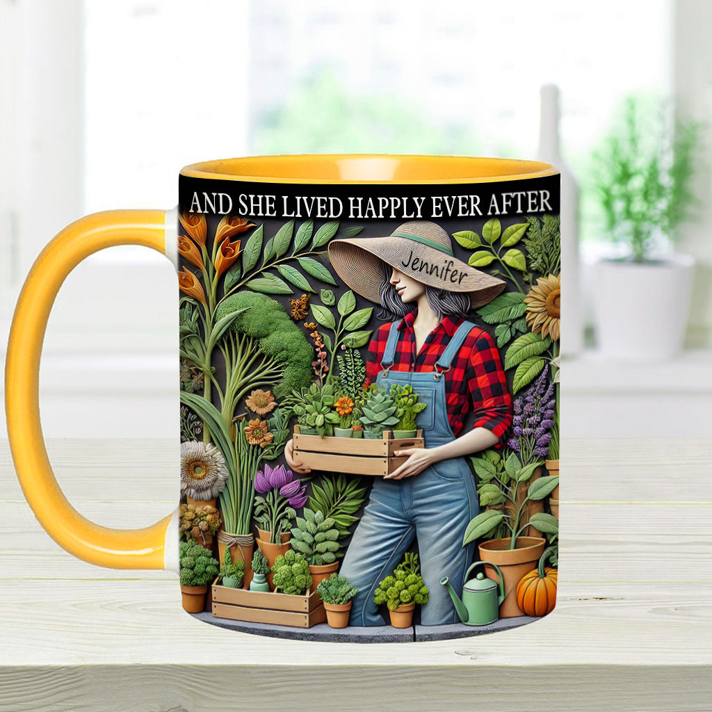Et ils vécurent heureux pour toujours - Mug personnalisé sur le thème du jardinage