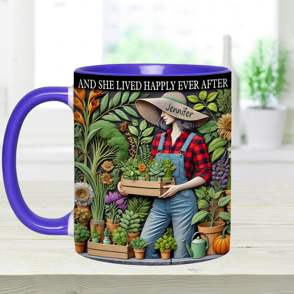 Et ils vécurent heureux pour toujours - Mug personnalisé sur le thème du jardinage