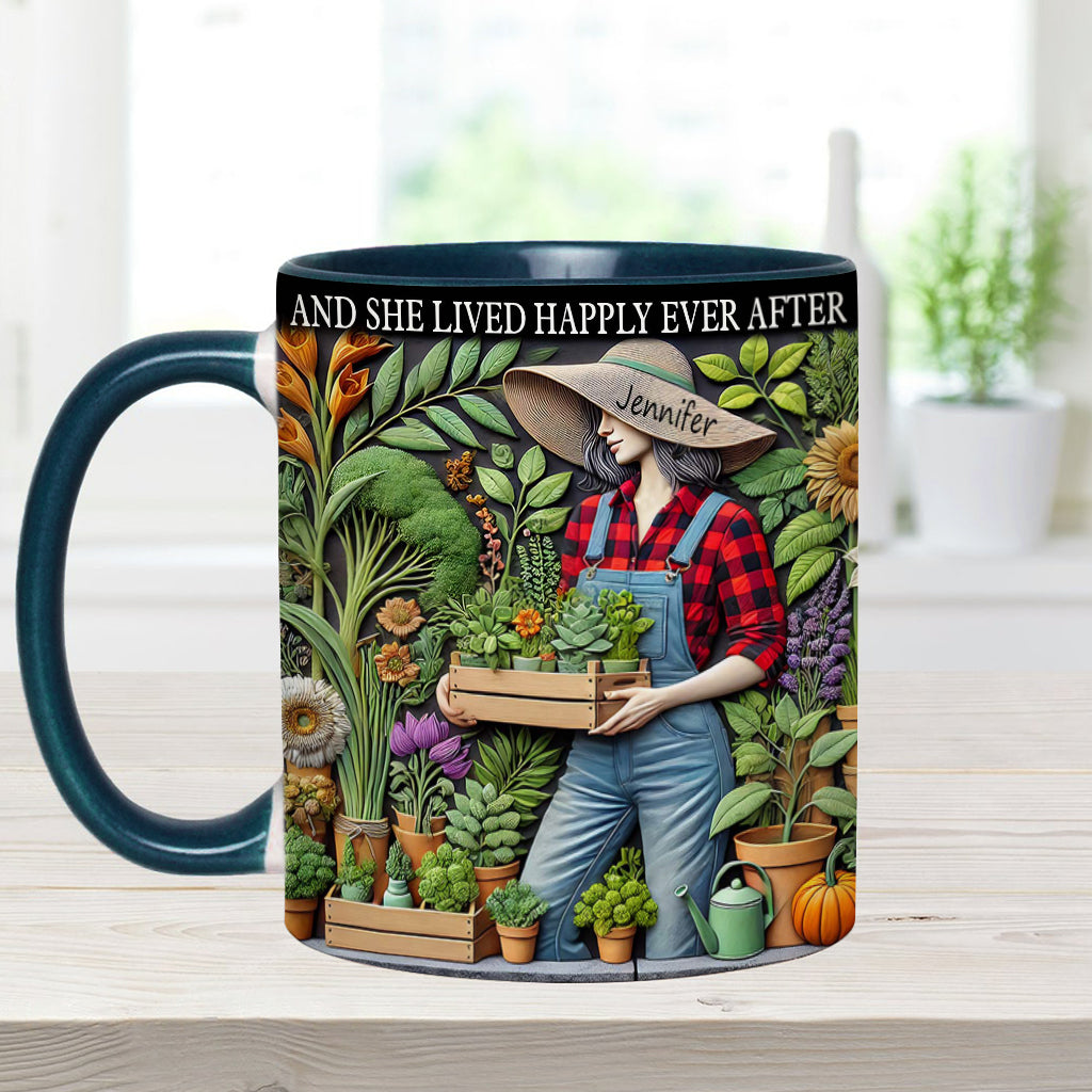 Et ils vécurent heureux pour toujours - Mug personnalisé sur le thème du jardinage