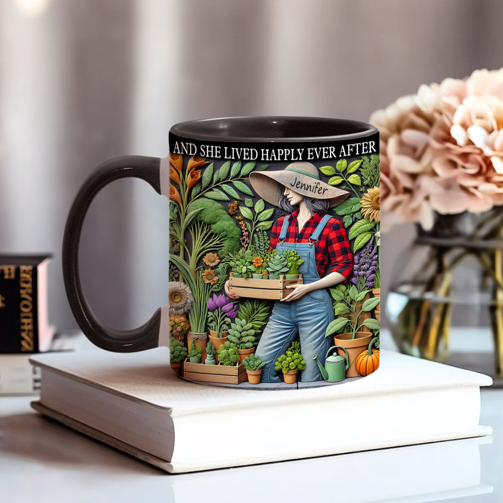Et ils vécurent heureux pour toujours - Mug personnalisé sur le thème du jardinage