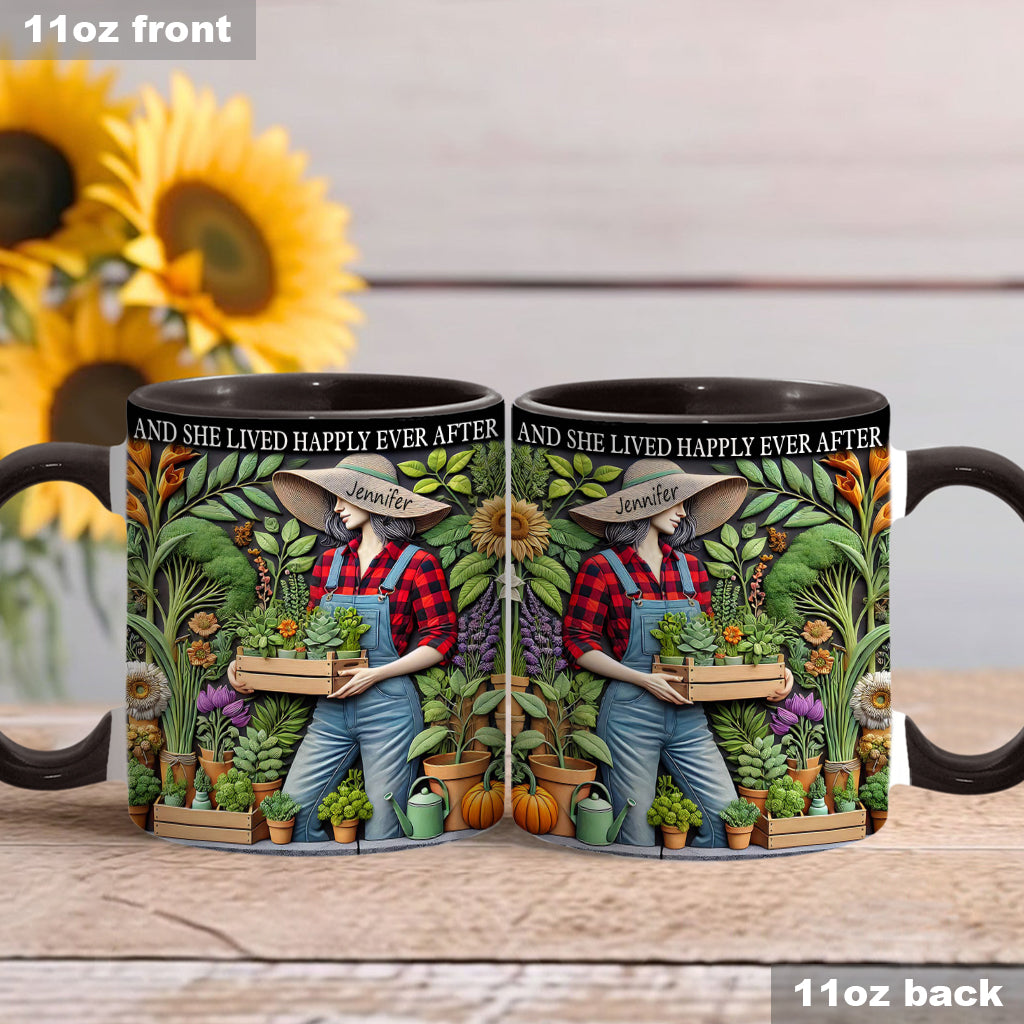 Et ils vécurent heureux pour toujours - Mug personnalisé sur le thème du jardinage