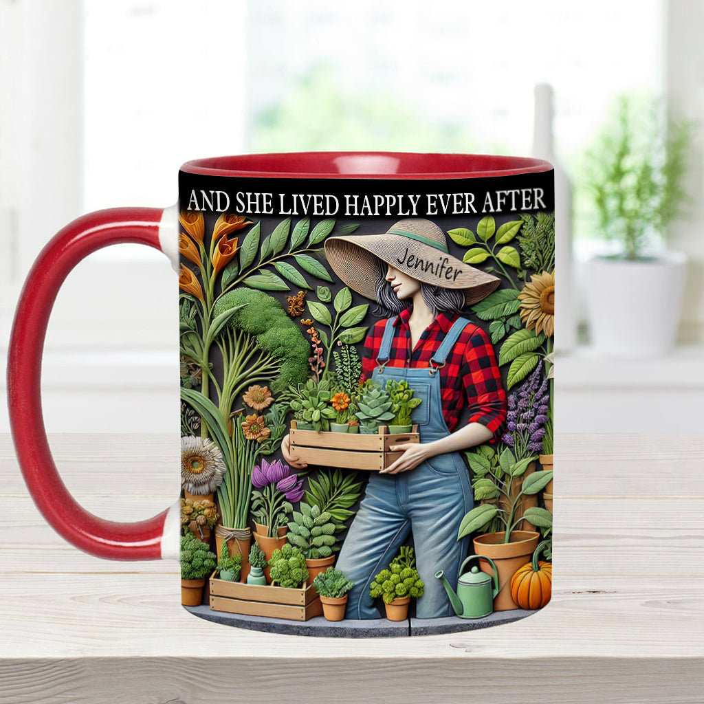 Et ils vécurent heureux pour toujours - Mug personnalisé sur le thème du jardinage