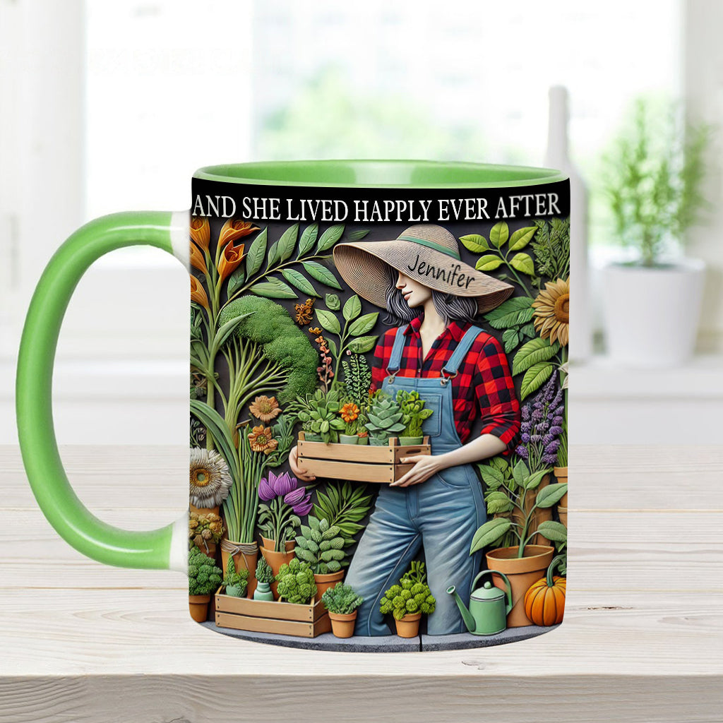 Et ils vécurent heureux pour toujours - Mug personnalisé sur le thème du jardinage