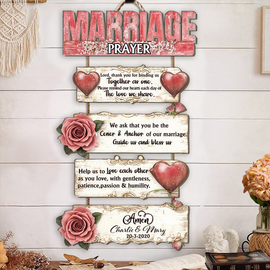 Marriage Prayer - Personalized Couple Pallet Wood Sign