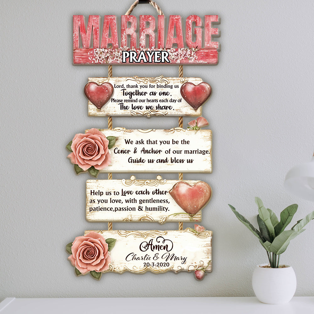 Marriage Prayer - Personalized Couple Pallet Wood Sign