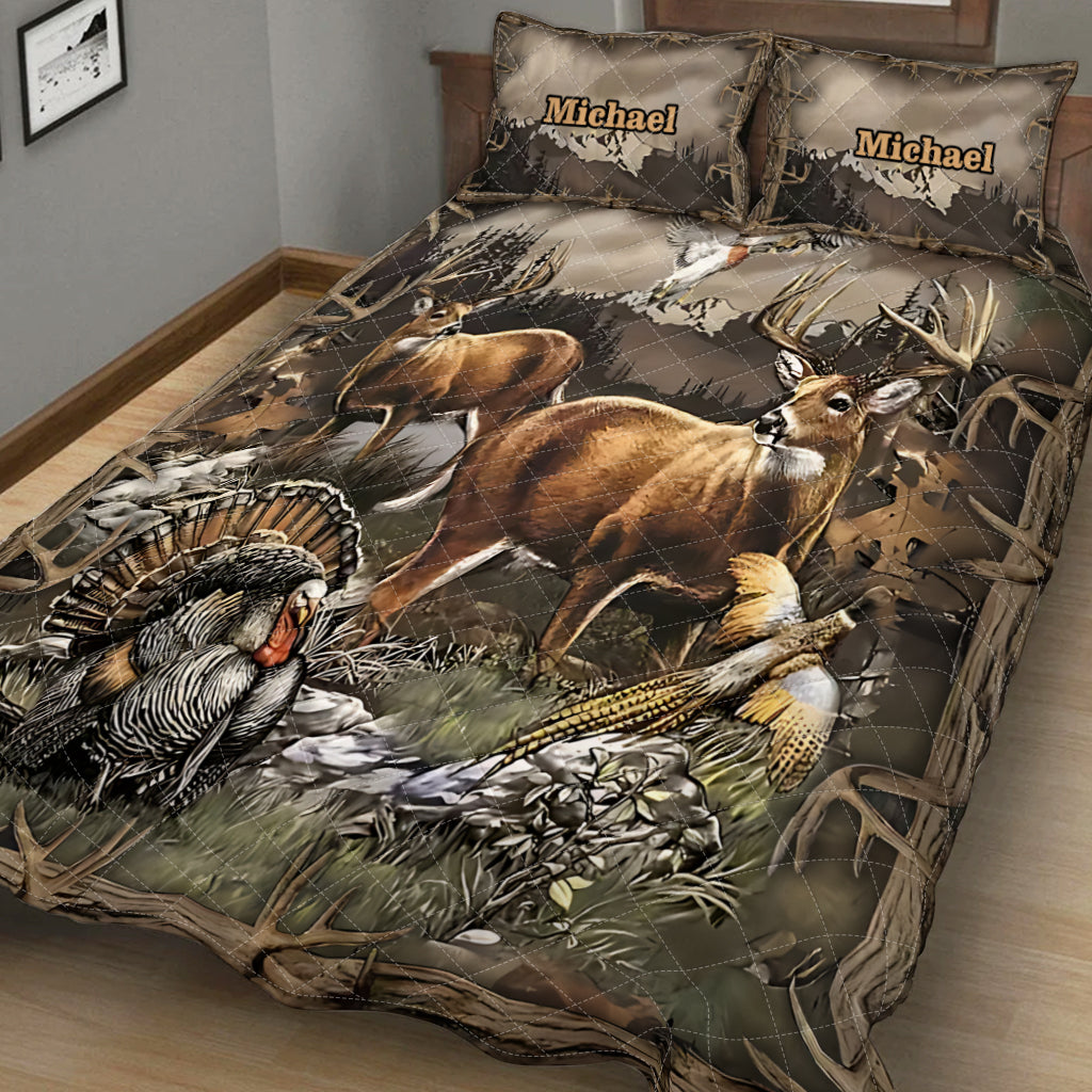 Love Hunting - Personalized Hunting Quilt Set