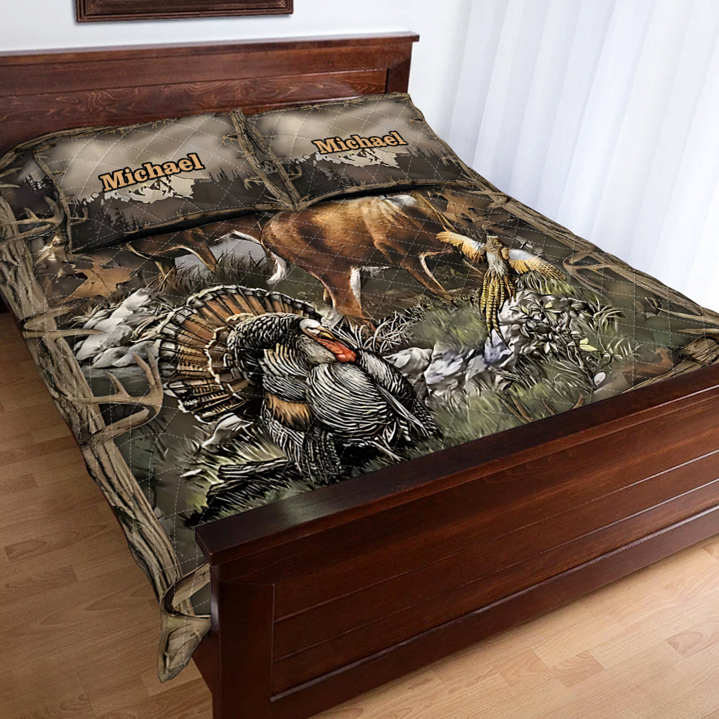 Love Hunting - Personalized Hunting Quilt Set
