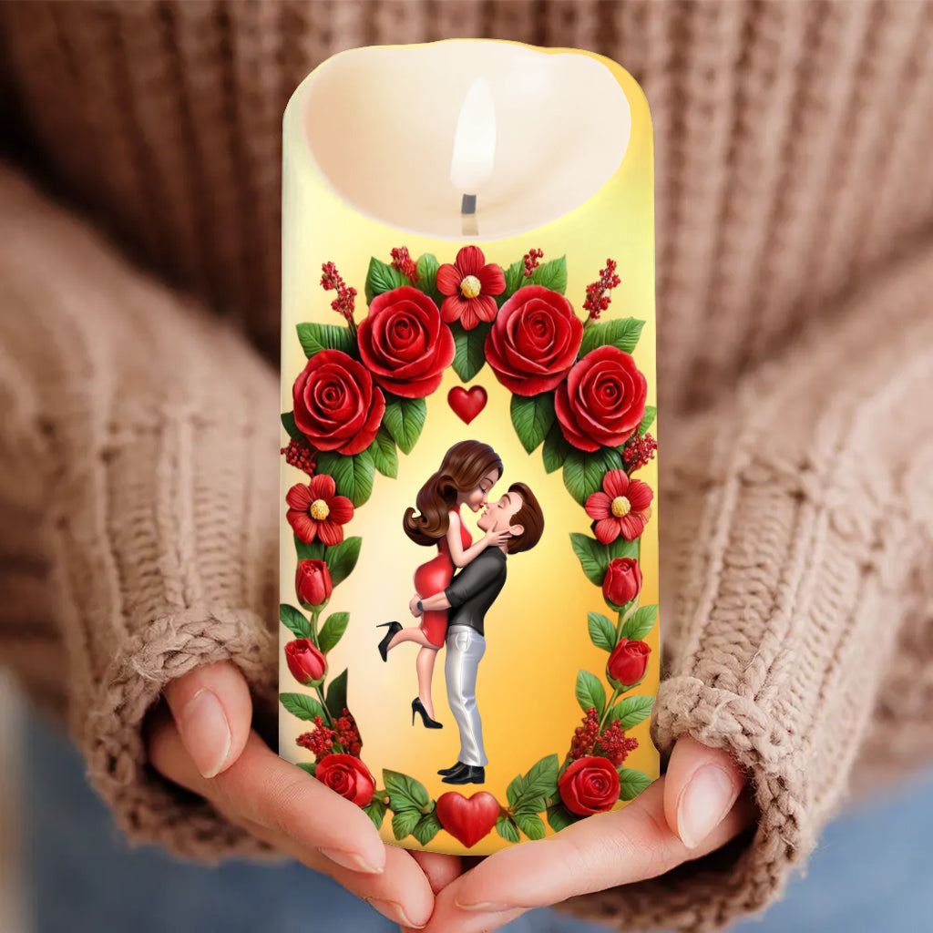 I Love You - Personalized Couple Flameless Candle