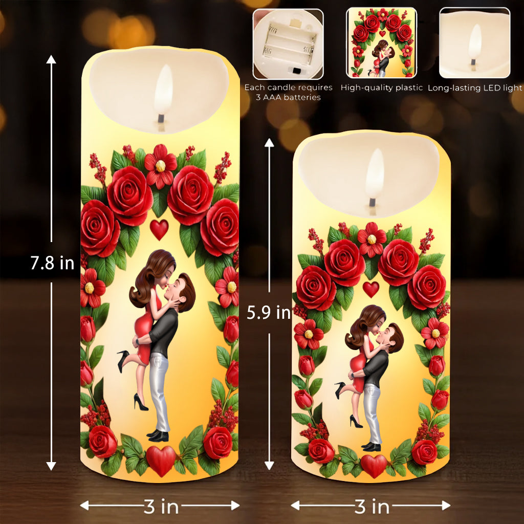 I Love You - Personalized Couple Flameless Candle
