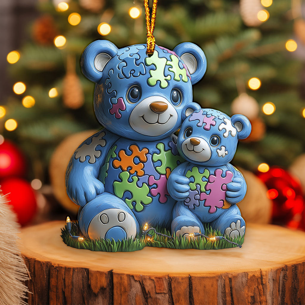 Mama Bear - Autism Awareness Ornament