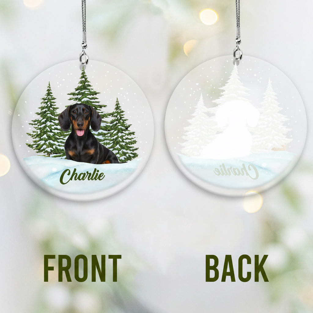 Merry Christmas - Personalized Dog Transparent Ornament
