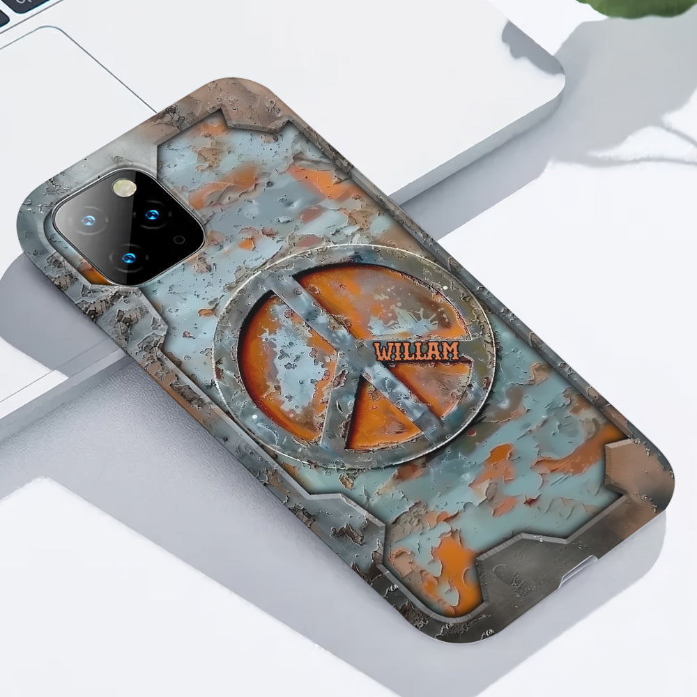 Love Peace - Personalized Hippie Full Print Phone Case