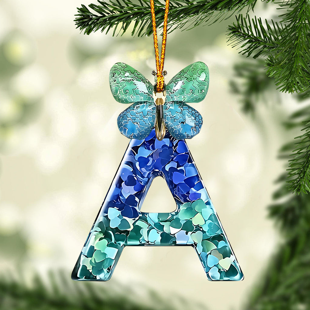 Beautiful Butterfly Alphabet - Personalized Butterfly Ornament