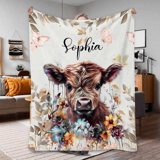 Couverture personnalisée Vache Mignonne