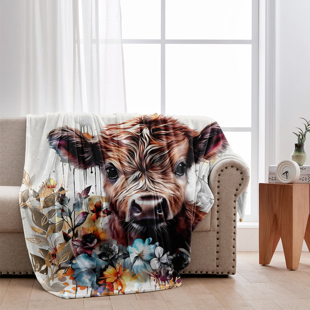 Couverture personnalisée Vache Mignonne