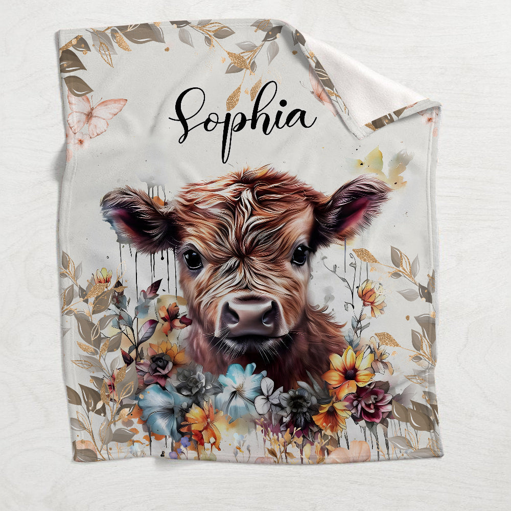 Couverture personnalisée Vache Mignonne