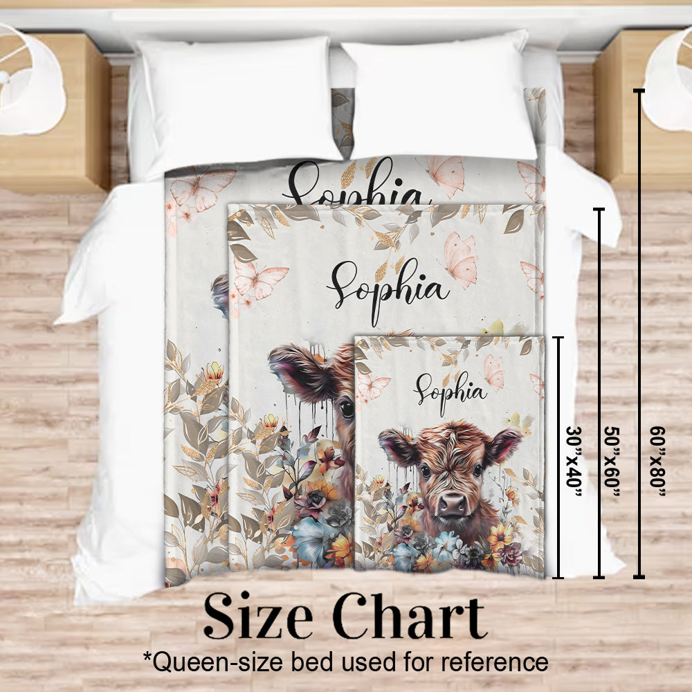 Couverture personnalisée Vache Mignonne
