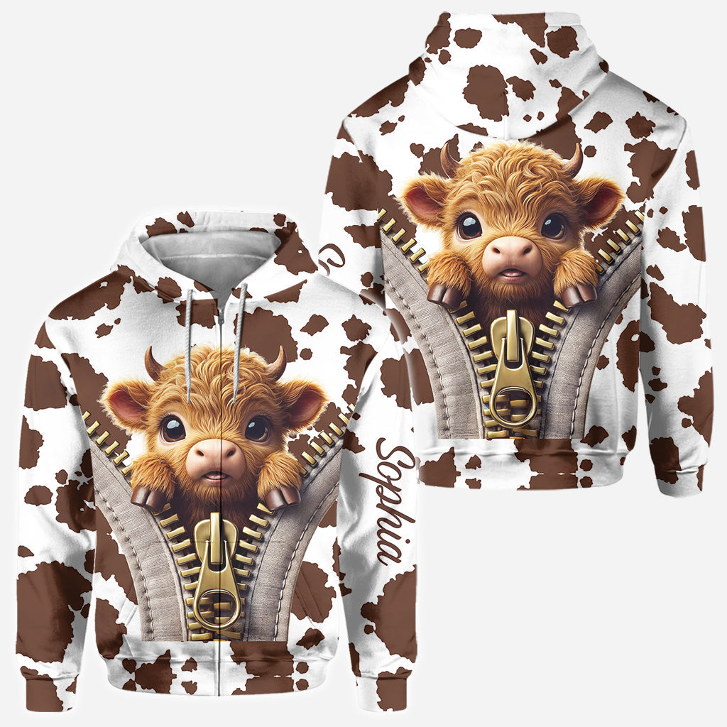 T-shirt personnalisé « Love Highland Cow »