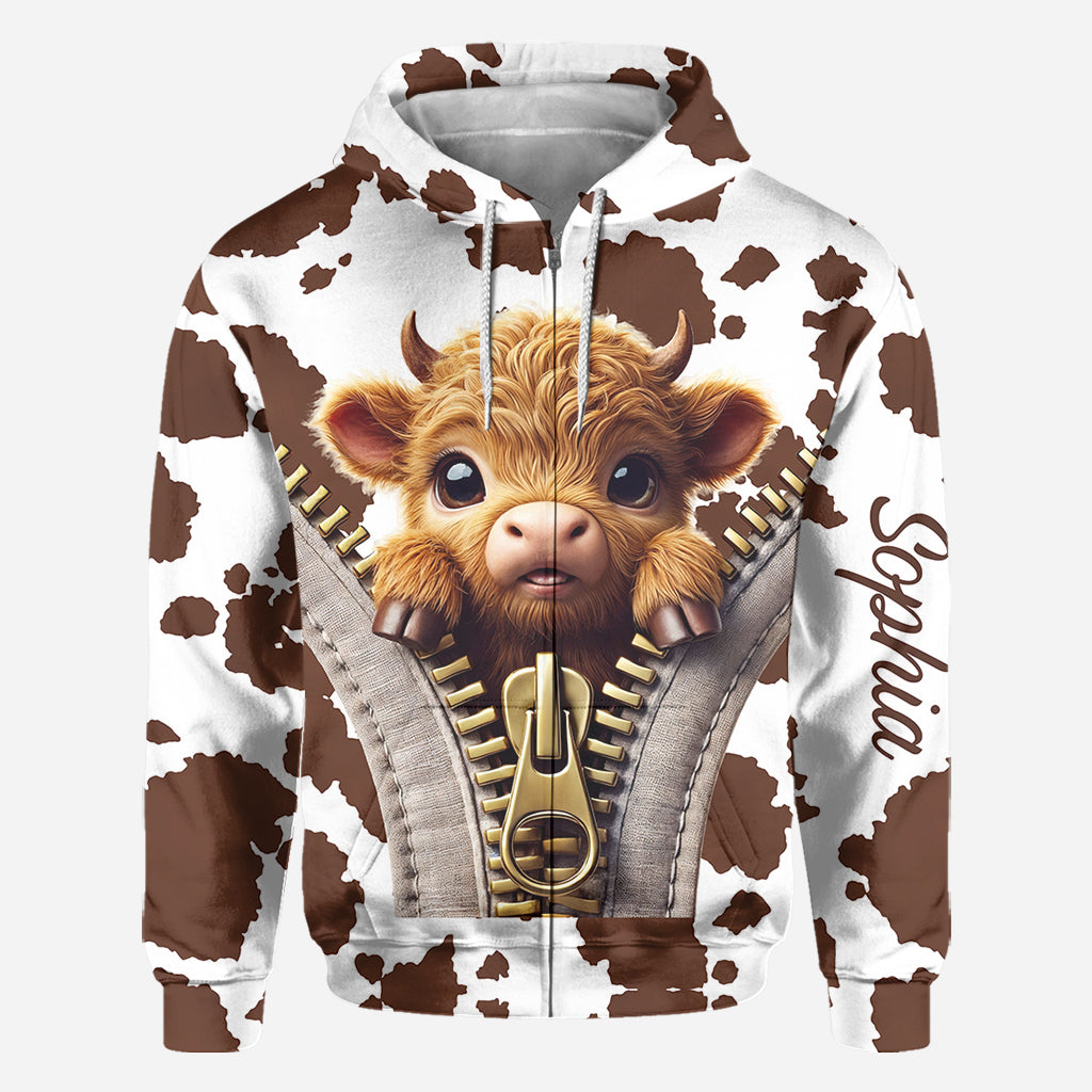 T-shirt personnalisé « Love Highland Cow »