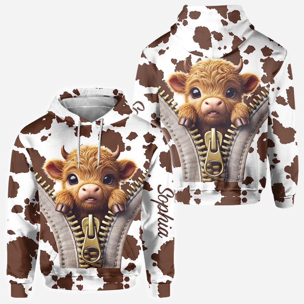 T-shirt personnalisé « Love Highland Cow »