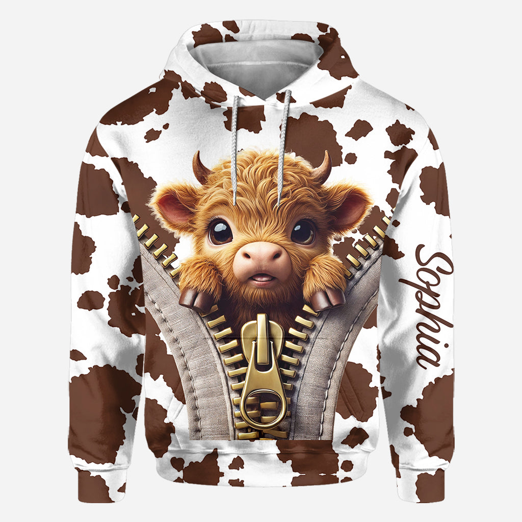 T-shirt personnalisé « Love Highland Cow »