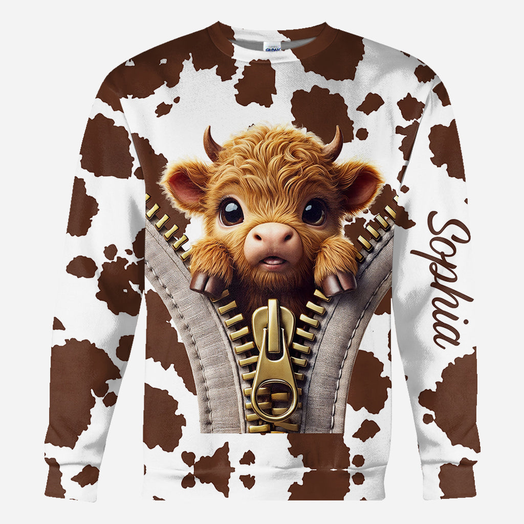 T-shirt personnalisé « Love Highland Cow »