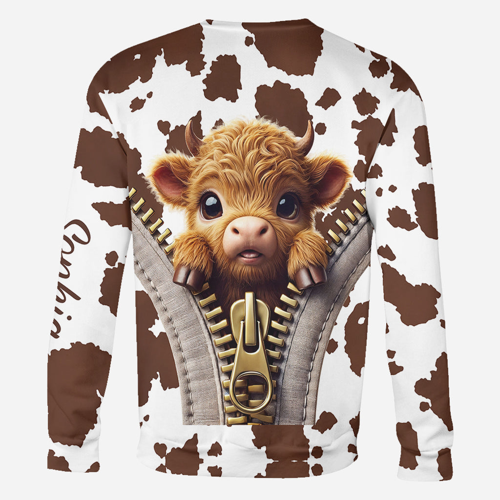 T-shirt personnalisé « Love Highland Cow »