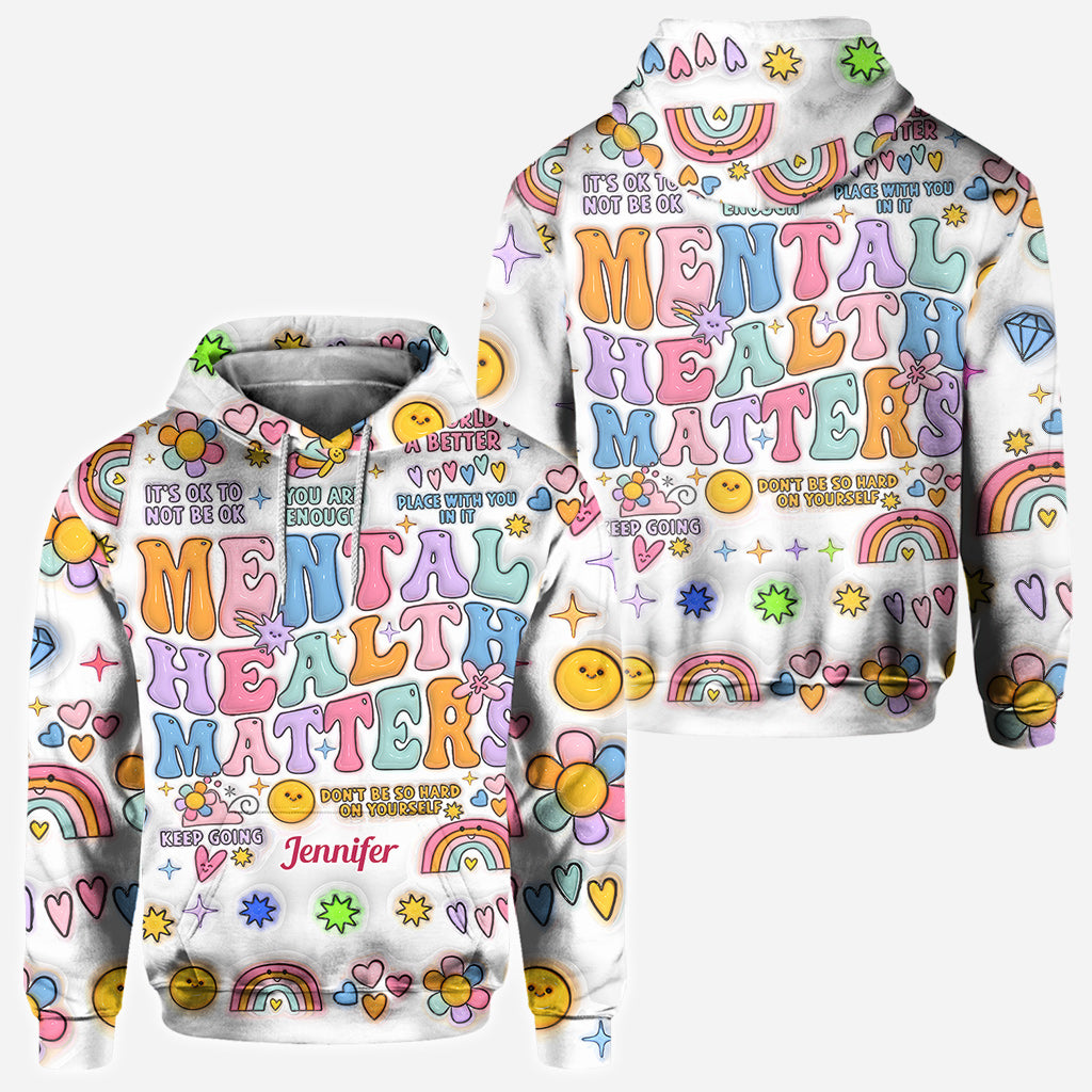 Mental Health Matter - Personalized Mental Health Awareness All Over Shirt