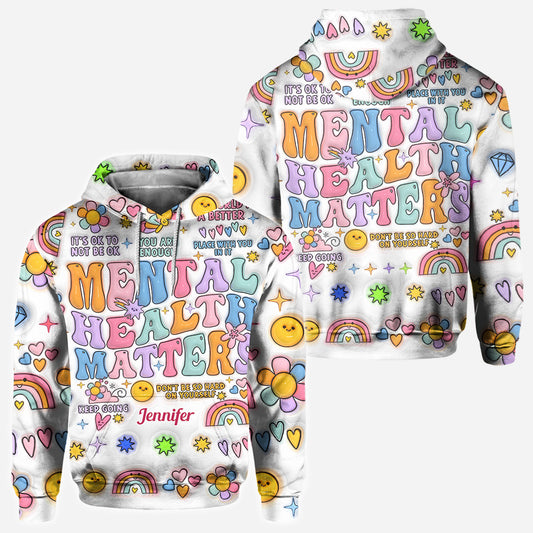 La santé mentale compte - T-shirt personnalisé de sensibilisation à la santé mentale