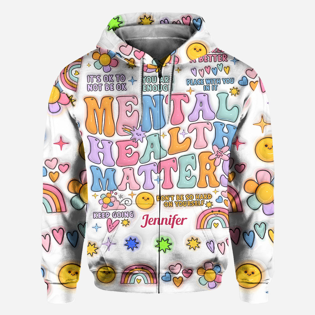 Mental Health Matter - Personalized Mental Health Awareness All Over Shirt