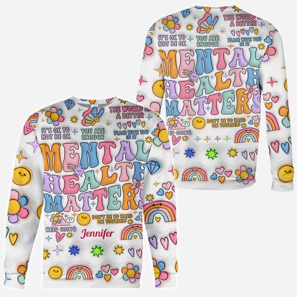 Mental Health Matter - Personalized Mental Health Awareness All Over Shirt