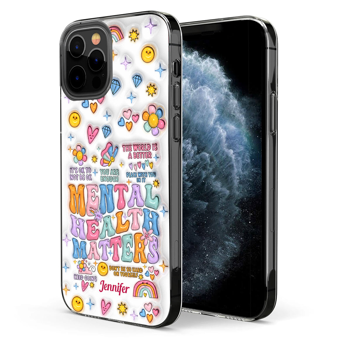 Mental Health Matter - Personalized Mental Health Awareness Clear Phone Case