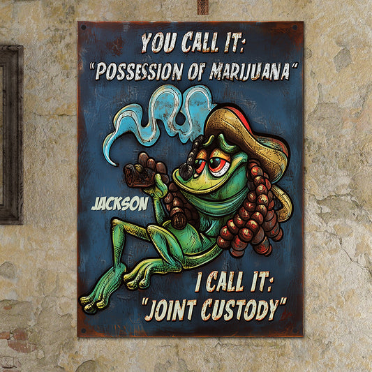Possession of Marijuana - Personalized Weed Rectangle Metal Sign
